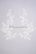 Hochzeit Blumen Applikation/ Blumen Spitzen Applikation/ romantisches Kleid Applikationen/ Blatt Applikationen/ A23-353