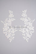 Hochzeit Blumen Applikation/ Blumen Spitze Applikation/ romantisches Kleid Applikationen/ Blatt Applikationen// A23-355