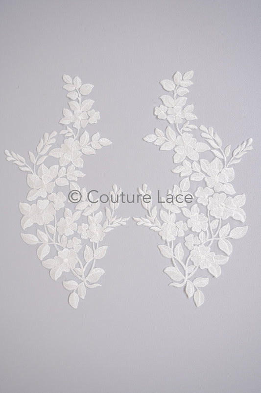 Hochzeit Blumen Applikation/ Blumen Spitze Applikation/ romantisches Kleid Applikationen/ Blatt Applikationen// A23-355