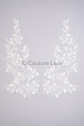 Hochzeit Blumen Applikation/ Blumen Spitzen Applikationen/ romantisches Kleid Applikationen/ Blatt Applikationen// A23-356