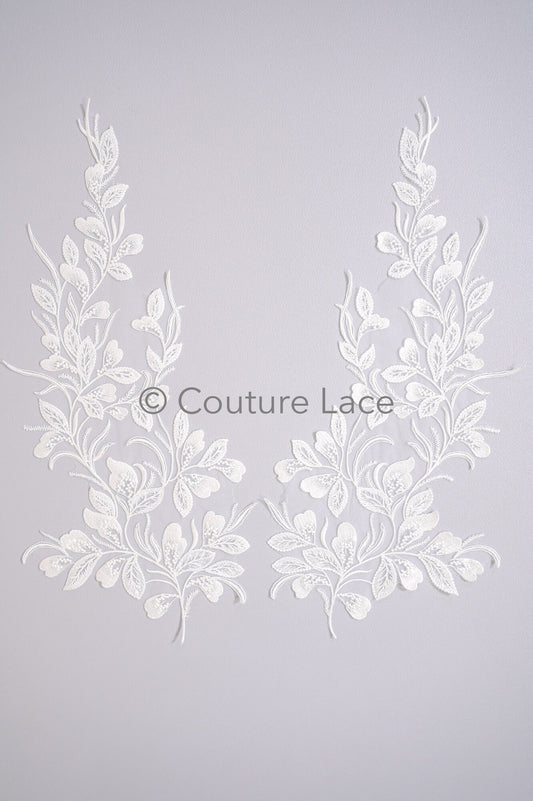 Hochzeit Blumen Applikation/ Blumen Spitzen Applikationen/ romantisches Kleid Applikationen/ Blatt Applikationen// A23-356