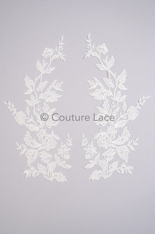Hochzeit Blumen Applikationen/ Blumen Spitzen Applikationen/ romantisches Kleid Applikationen/ Blatt Applikationen// A23-357