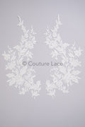 Hochzeit Blumen Applikation/ Blumen Spitzen Applikationen/ romantisches Kleid Applikationen/ Blatt Applikationen// A23-358