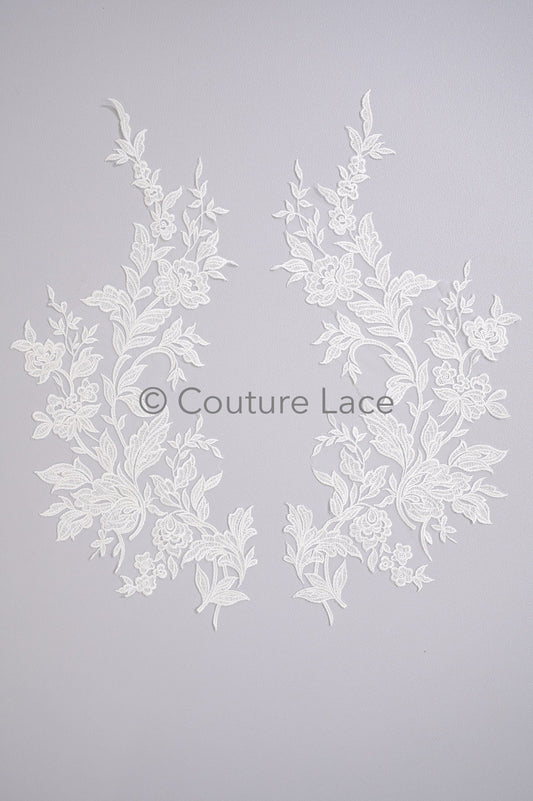 Hochzeit Blumen Applikation/ Blumen Spitzen Applikationen/ romantisches Kleid Applikationen/ Blatt Applikationen// A23-358
