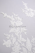 Hochzeit Blumen Applikation/ Blumen Spitzen Applikationen/ romantisches Kleid Applikationen/ Blatt Applikationen// A23-358