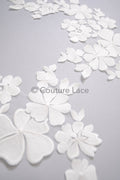 Hochzeit Blumen Applikation/ Blumen Spitze Applikation/ romantisches Kleid Spitzen Applikation/ Braut Blatt Applikationen// A23-359