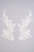 3D Blumen Applikationen/ Blumen Spitze Hochzeit Applikationen/ romantisches Kleid Applikationen/ Blatt Applikationen// A23-365