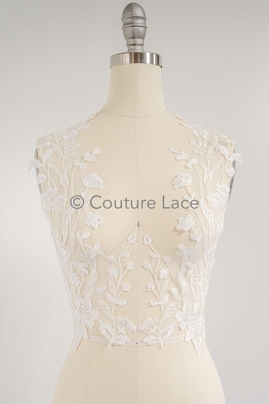 Hochzeit Blumen Applikation/ Blumen Spitzen Applikationen/ romantisches Kleid Applikationen/ Blatt Applikationen// A23-361