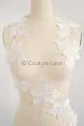 Wedding flower applique/ flower lace applique/ romantic dress applique/ leaf applique/ A23-351