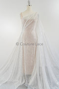 Pailletten Spitzenstoff Silber/ Couture Spitzenstoff/ Braut Spitzenstoff/ Spitze mit Pailletten// L23-641