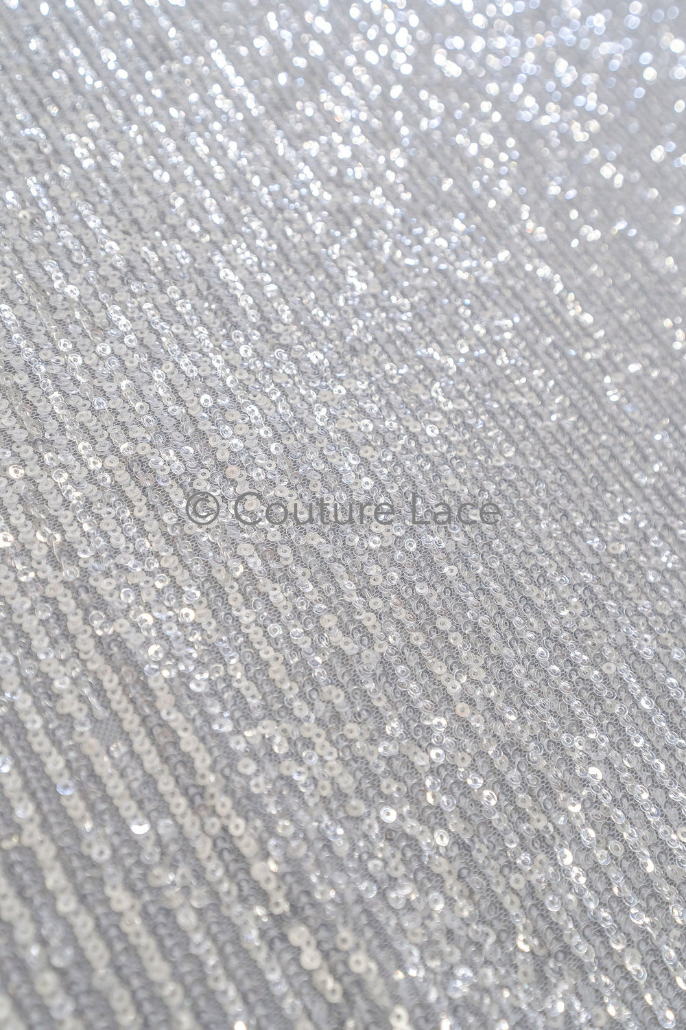 Pailletten Spitzenstoff Silber/ Couture Spitzenstoff/ Braut Spitzenstoff/ Spitze mit Pailletten// L23-641