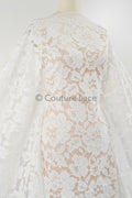 Chantilly lace/ bridal lace/ Raschel lace/ Off-White Boho bridal lace/ bridal lace/ French floral lace// L23-642