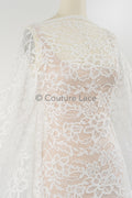 Chantilly Spitze/ Braut Spitze/ Raschel Spitze/ Off-White Boho Brautspitze/ Braut Spitze/ französische florale Spitze// L23-643