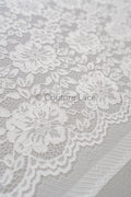 Chantilly Spitze/ Braut Spitze/ Raschel Spitze/ Off-White Boho Brautspitze/ französische florale Spitze// L23-644