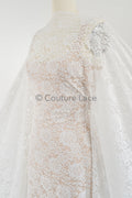 Chantilly Spitze/ Braut Spitze/ Raschel Spitze/ Off-White Boho Brautspitze/ französische florale Spitze// L23-644