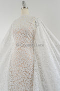 französische Chantilly Spitze/ Braut Spitze/ Raschel Spitze/ Off-White Boho Brautspitze/ französische florale Spitze// L23-645