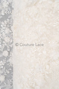 3D Blumen Perlen Spitze Stoff/ Couture Spitzen Stoff mit Folgen/ Braut Spitzen Stoff/ Hochzeit Spitze// L23-649