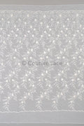 3D Blumen Perlen Spitze Stoff/ Couture Spitzen Stoff mit Folgen/ Braut Spitzen Stoff/ Hochzeit Spitze// L23-649