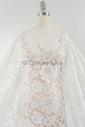 Chantilly lace/ bridal lace/ Raschel lace/ Off-White Boho bridal lace/ bridal lace/ French floral lace// L23-642
