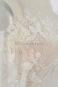 Perlen Spitzenstoff/ Couture Spitzenstoff mit Perlen/ Braut Spitzenstoff/ Perlen Spitze// L23-651