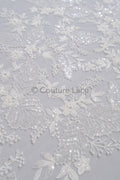 Blumen Perlen Spitze Stoff/ Couture Spitzen Stoff/ Braut Spitzen Stoff/ Perlen Perlen Spitze// L23-657