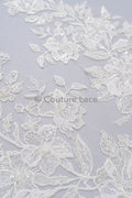 Perlen Braut Aufnäher / Perlen Blumen Applikation / Hochzeitskleid Spitze Applikation / Blatt Applikation// A23-230