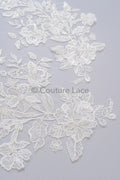 Perlen Braut Aufnäher / Perlen Blumen Applikation / Hochzeitskleid Spitze Applikation / Blatt Applikation// A23-230
