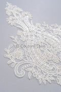 Perlen Braut Aufnäher / Perlen Blumen Applikation / Hochzeitskleid Spitze Applikation / Blatt Applikation Braut // A23-231