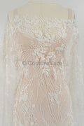 Perlen Spitzenstoff/ Couture Spitzenstoff mit Perlen/ Braut Spitzenstoff/ Perlen Spitze// L23-651