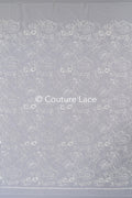 Floral bridal lace off-white/ bridal lace fabric/ floral wedding lace/ couture lace// L23-662