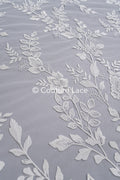 Floral bridal lace/ bridal lace fabric off-white/ floral wedding lace/ couture lace// L23-659