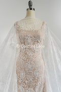 French floral lace/ bridal raschel lace/ French veil lace/ bridal chanitilly lace/ Edwardian lace // L23-660