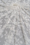 Blumen Braut Spitze Off-White/ Brautspitze mit Blumen/ Blumen Hochzeit Spitze/ Couture Spitze// L23-598