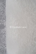 Floral bridal lace off-white/ bridal lace fabric/ floral wedding lace/ couture lace// L23-662