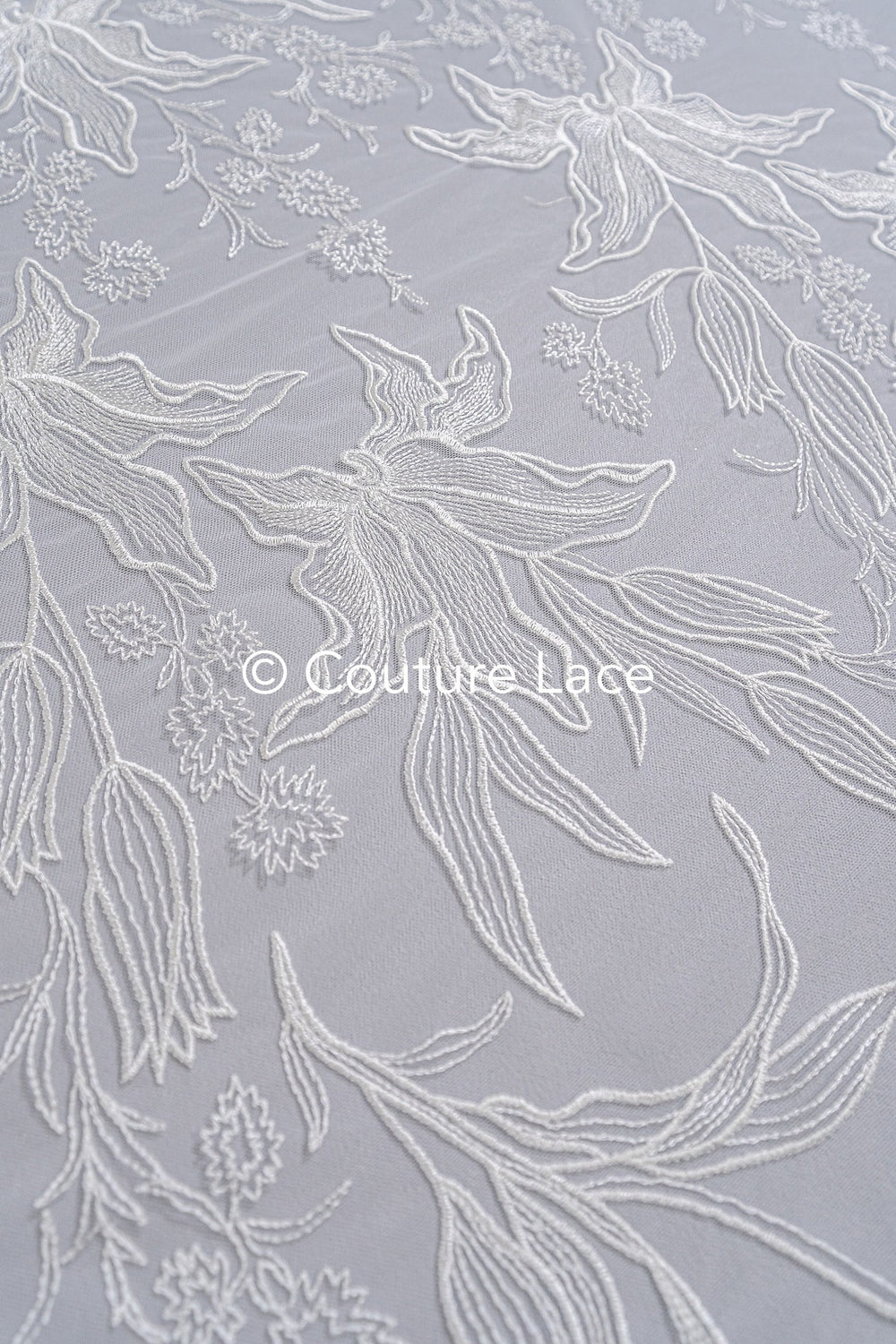Blumen Braut Spitze Off-White/ Brautspitze Stoff mit Blumen/ Blumen Hochzeit Spitze/ Couture Spitze// L23-653