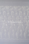 Perlen Spitzenstoff/ Couture Spitzenstoff mit Perlen/ Braut Spitzenstoff/ Perlen Spitze// L23-652