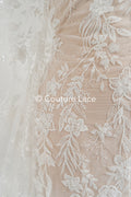 Perlen Spitzenstoff/ Couture Spitzenstoff mit Perlen/ Braut Spitzenstoff/ Perlen Spitze// L23-652