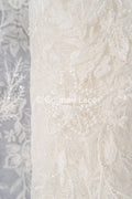 Perlen Spitzenstoff/ Couture Spitzenstoff mit Perlen/ Braut Spitzenstoff/ Perlen Spitze// L23-652