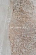 French floral lace/ bridal raschel lace/ French veil lace/ bridal chanitilly lace/ Edwardian lace // L23-660