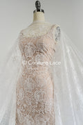 French floral lace/ bridal raschel lace/ French veil lace/ bridal chanitilly lace/ Edwardian lace // L23-660