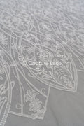Floral bridal lace off-white/ bridal lace fabric/ floral wedding lace/ couture lace// L23-601