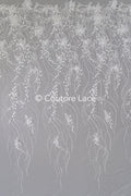 3D Blumen Spitzenstoff / Braut Spitzenstoff / Blumen Spitzenstoff mit 3D Blumen / Hochzeit Spitzenstoff / Hochzeitskleid Spitze / L23-584