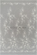 3D Blumen Spitzenstoff Off-White/ Braut Spitzenstoff/ romantischer Spitzenstoff mit 3D Blumen/ Hochzeit Spitzenstoff// L21-059