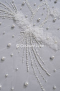 3D Blumen Spitzenstoff Off-White/ Braut Spitzenstoff/ romantische Spitze mit 3D Blumen/ Hochzeit Spitzenstoff// L23-666