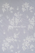Floral bridal lace off-white/ bridal lace fabric/ floral wedding lace/ couture lace// L23-658