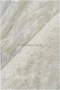 Pearl lace fabric off-white/ bridal lace fabric with pearls// L23-251B