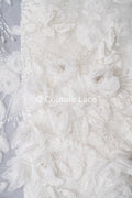 Perlen Spitzenstoff Off-White/ Couture Spitze Stoff/ Braut Spitzenstoff/ Perlenspitze// L23-475