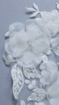 3D Blumen Applikationen für Brautkleider/ Brautkleidspitze Blumen // A25-484