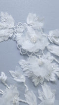 3D Blumen Applikationen für Brautkleider/ Brautkleidspitze Blumen // A25-479