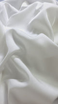 Silky Off-White Viscose Rayon Satin 20MM – Fine fabric for bridal wear, formal wear and home textiles // R-131